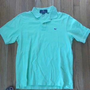 Mens green polo shirt